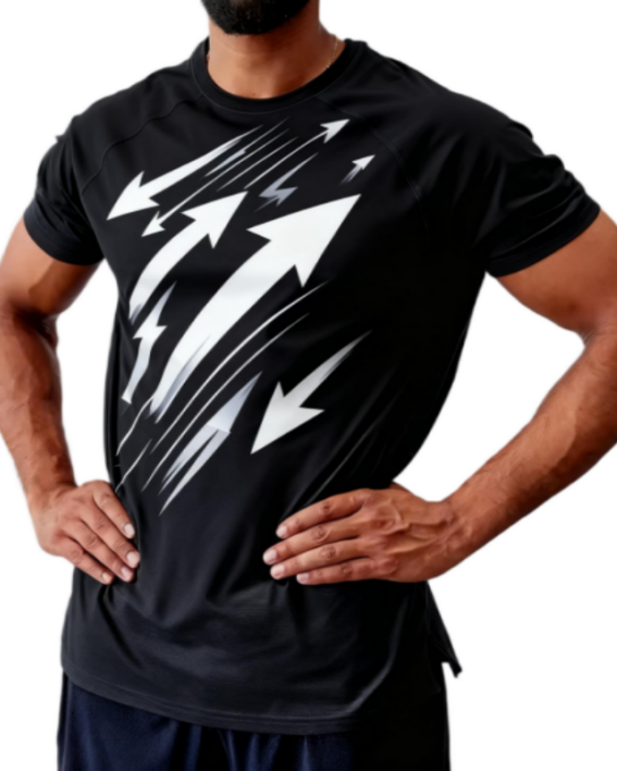 Men's Lightweight Workout T-Shirt - Quick Dry, Athletic Fit, Breathable