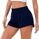 Women's Navy Blue High-Waisted Athletic Shorts