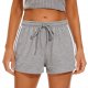 Women's Gray Athletic Shorts with White Side Stripes