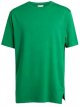 Men's Green Oversized T - Shirt with Side Slit