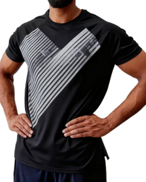 Men's Workout Shirt - Breathable, Quick-Dry, Lightweight, Athletic Fit